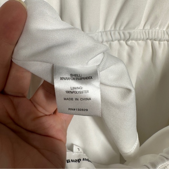 Superdown Laney Open Back Drawstring Romper in White L - Picture 4 of 7